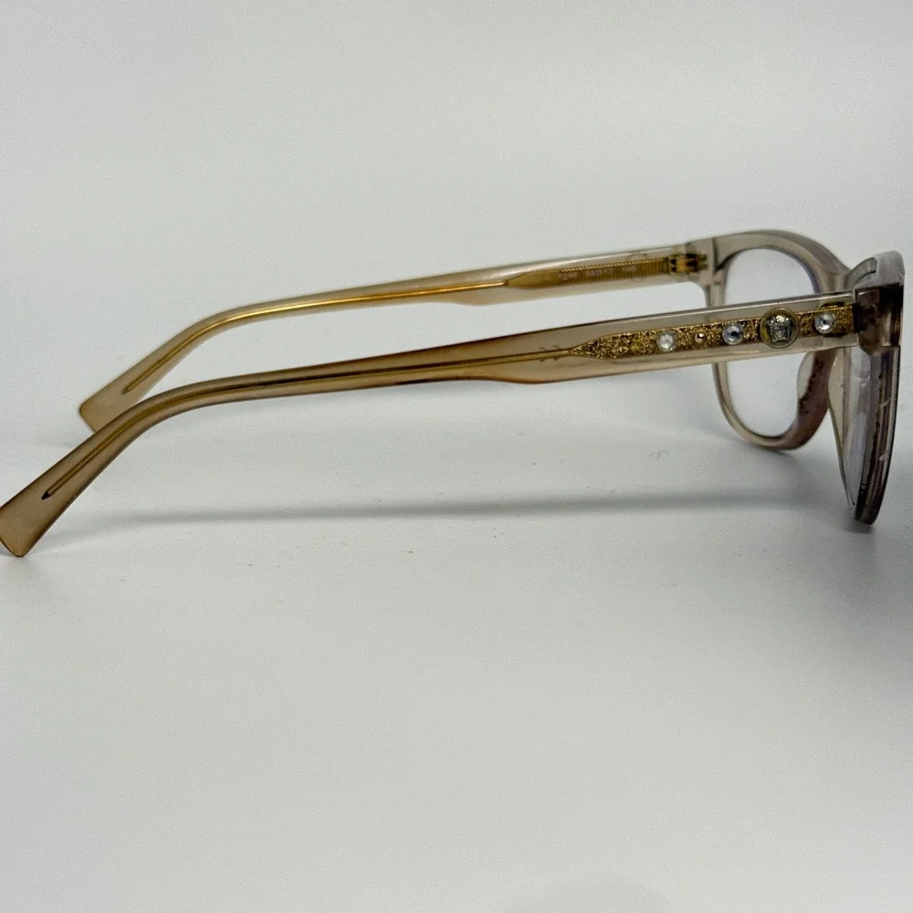 Versace‎ 3263-B 5288 Eyeglasses Frames Champagne Gold Glitter Medusa 54-17-140